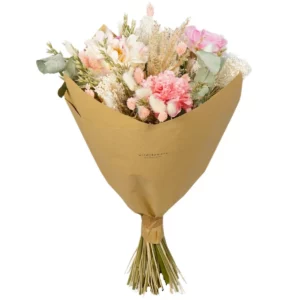 Boeket Peony Love: Gedroogde en zijden bloemen voor een romantisch interieur.