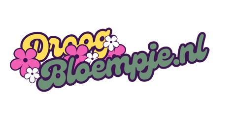 Droogbloempje.nl logo: Droogbloemen boeketten en decoratie online bestellen.