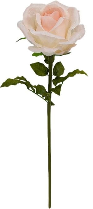 Perzikkleurige kunstroos van 108 cm: realistische roos voor decoratie.