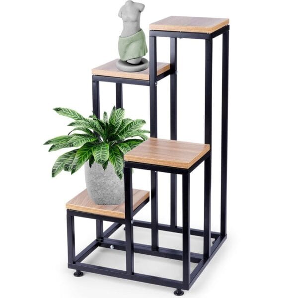 Stijlvolle metalen plantenstandaard, 69 cm hoog, voor een mooie presentatie van je planten.