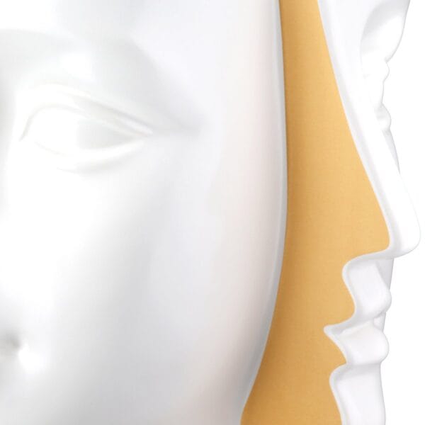 Vaas Gezicht Wit 28cm | Unieke Decoratieve Vaas