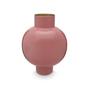 Oudroze metalen vaas: sfeervolle en stijlvolle decoratie voor je huis.